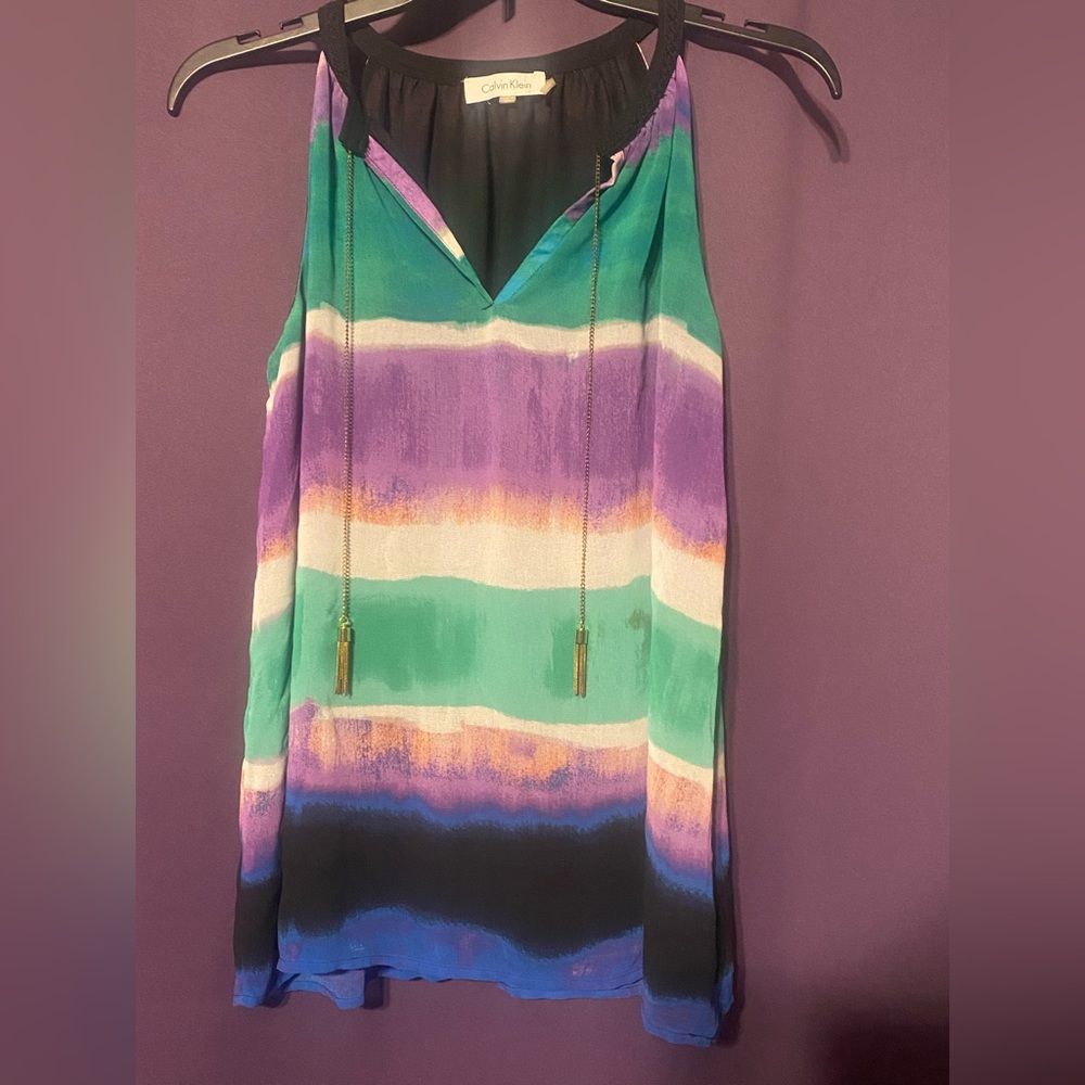 Sleeveless Calvin Klein multicolored blouse